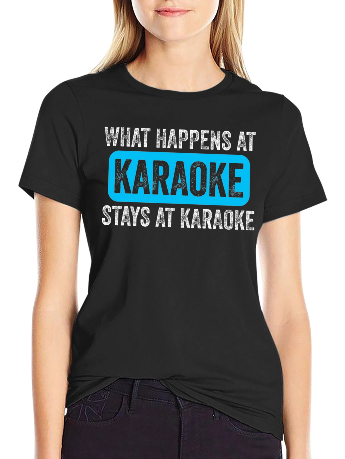 What Happens at Karaoke Black T-Shirt