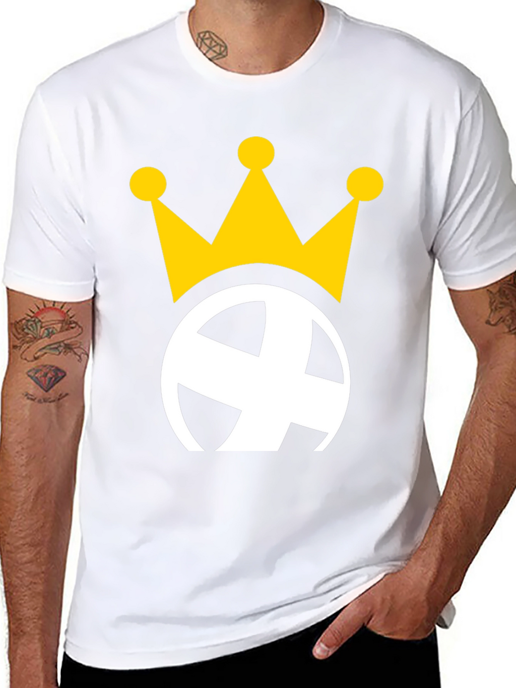 Crowned Globe Black Graphic Tee