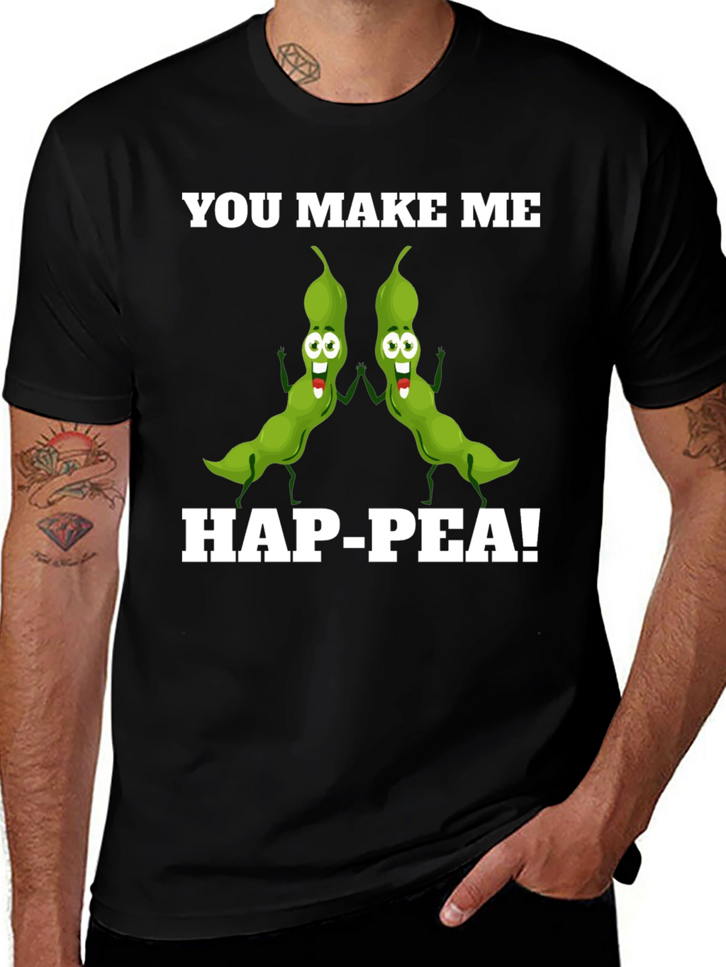 Hap-Pea! Funny Pea Pod Pun T-Shirt