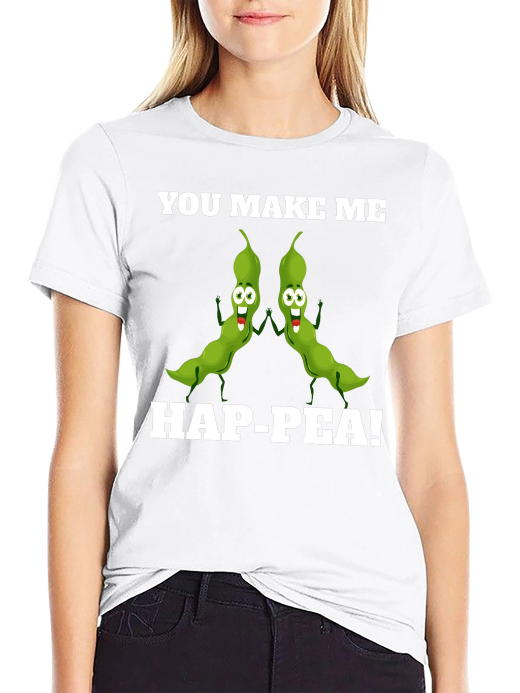 Hap-Pea! Funny Pea Pod Pun T-Shirt