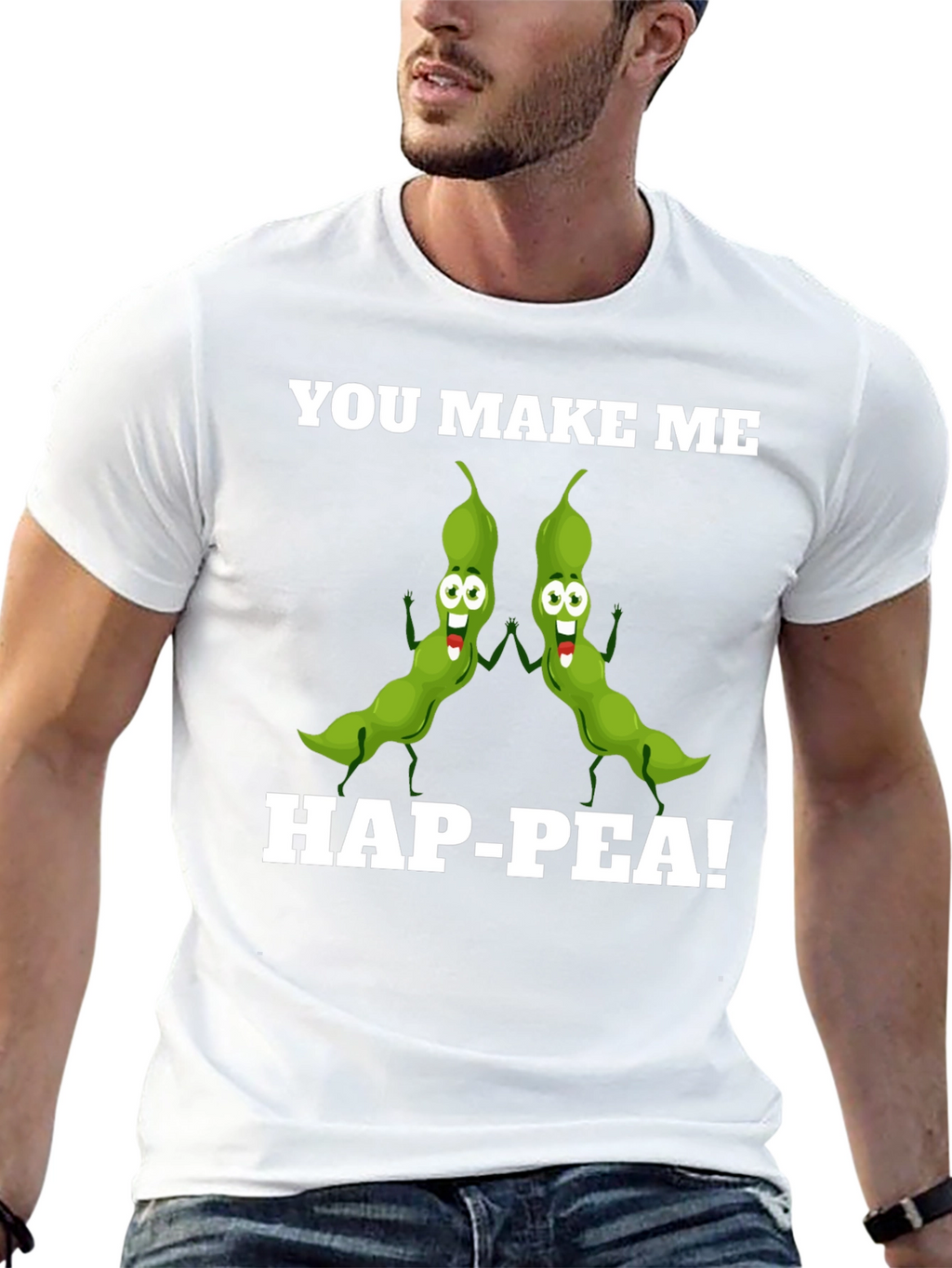 Hap-Pea! Funny Pea Pod Pun T-Shirt