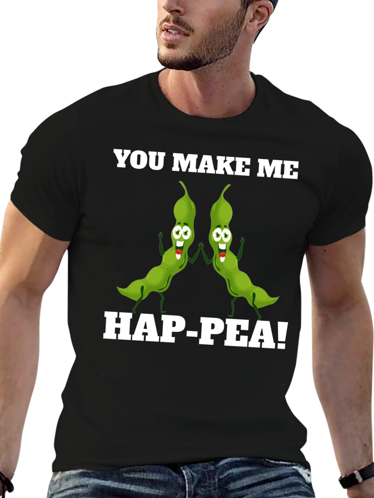 Hap-Pea! Funny Pea Pod Pun T-Shirt