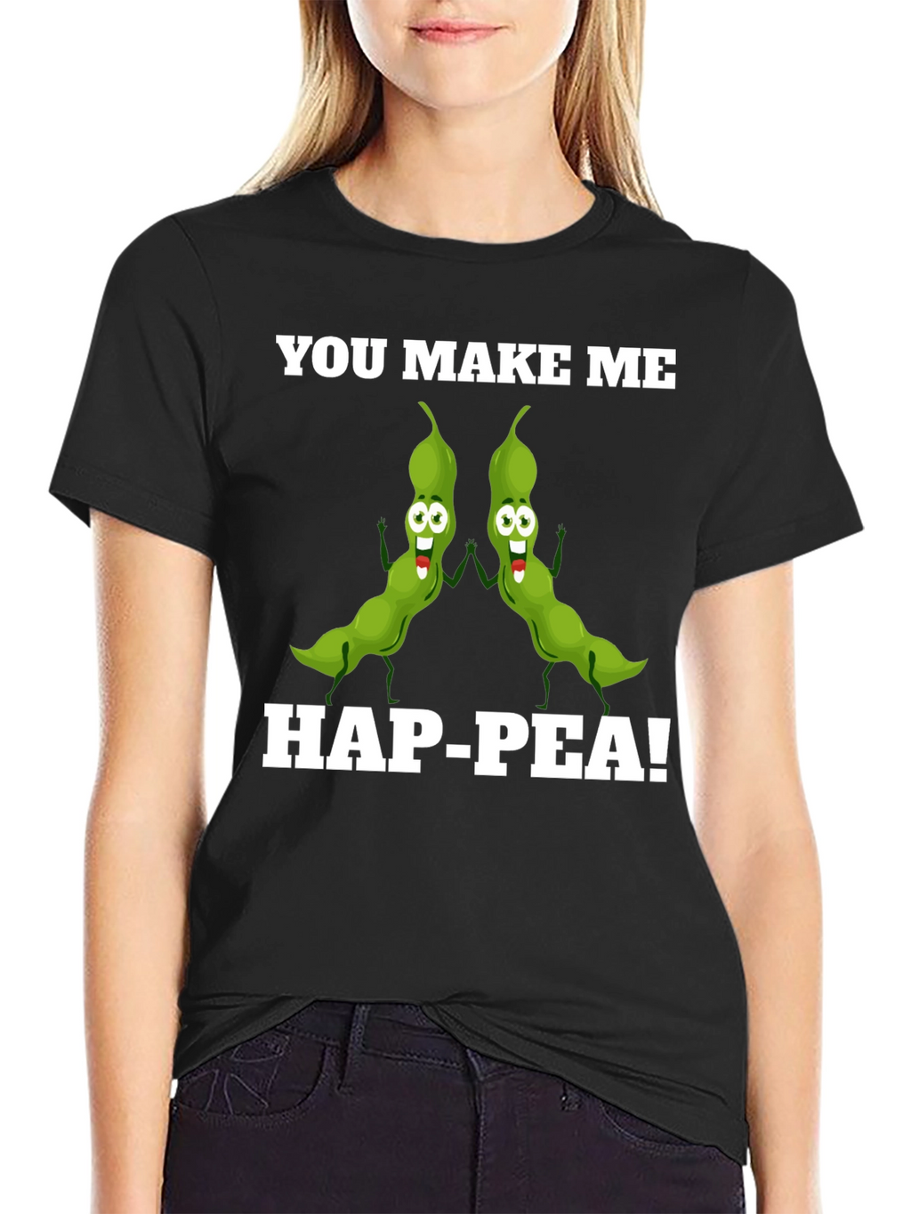 Hap-Pea! Funny Pea Pod Pun T-Shirt