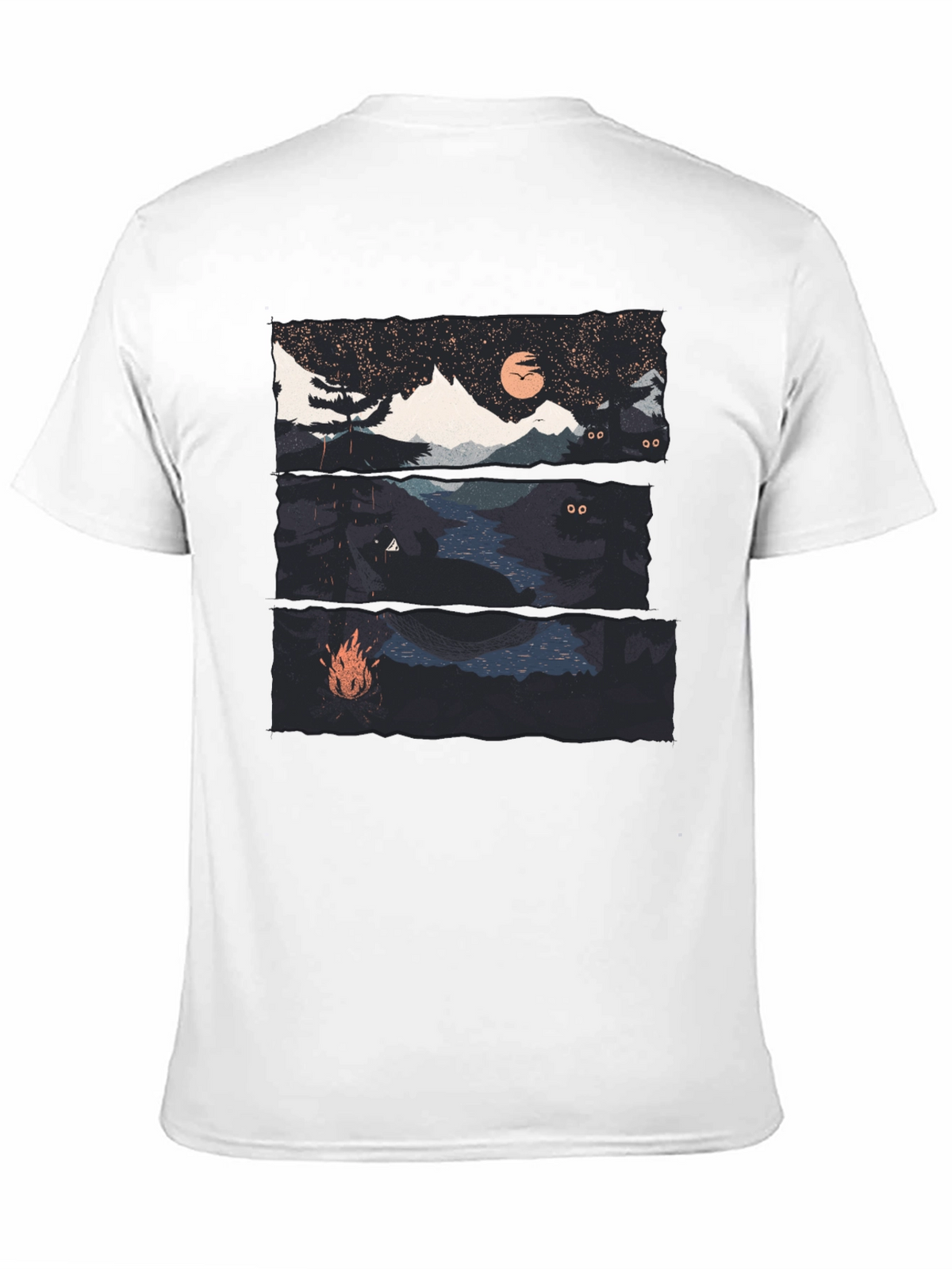 Night Landscape Graphic Tee - Black