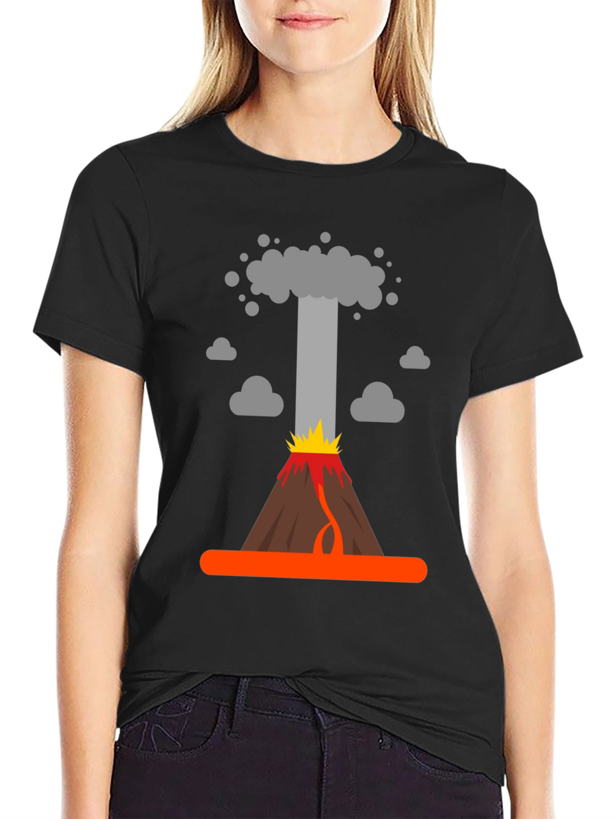 Volcano Eruption Graphic T-Shirt - Bold Design
