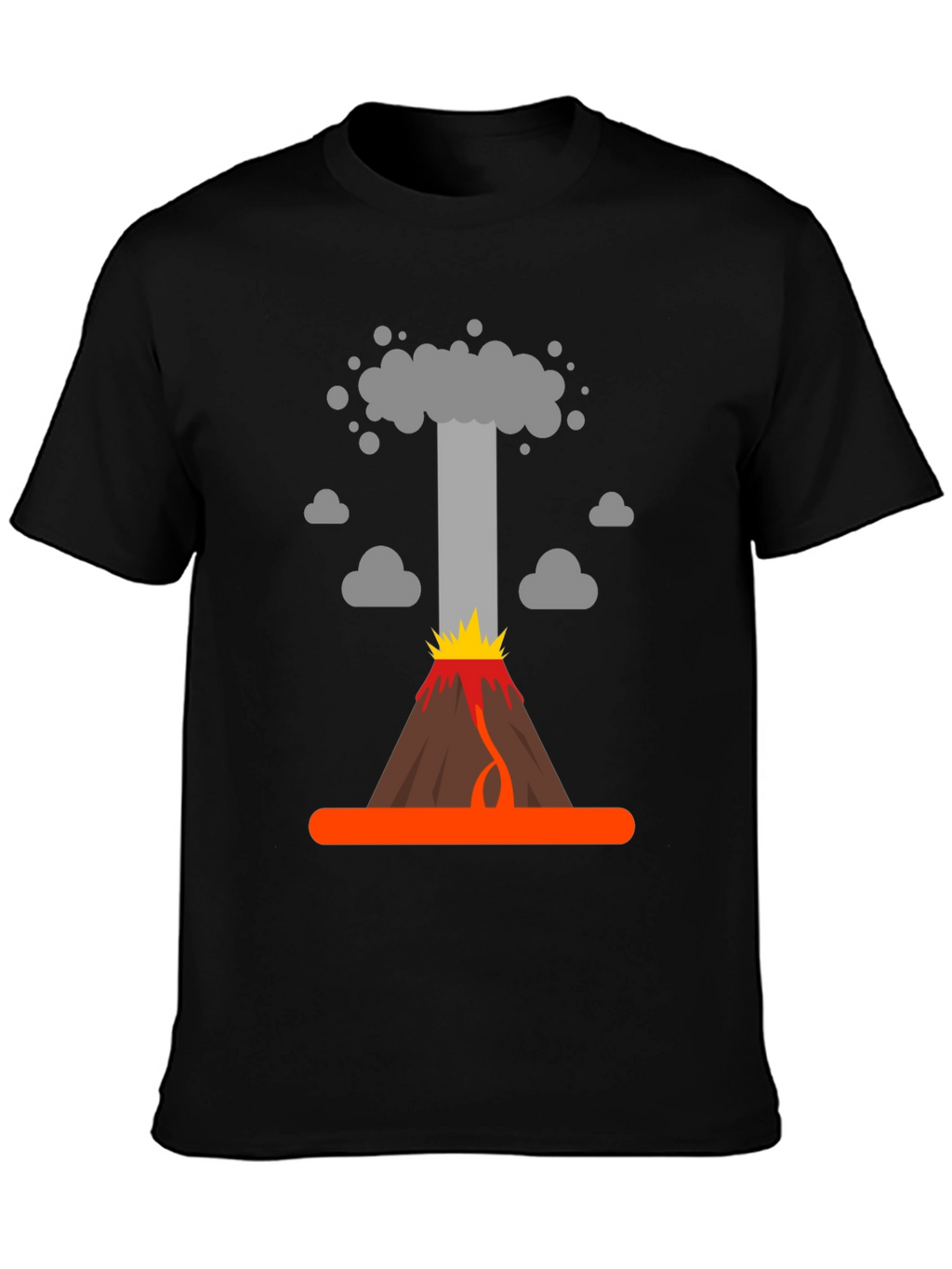 Volcano Eruption Graphic T-Shirt - Bold Design