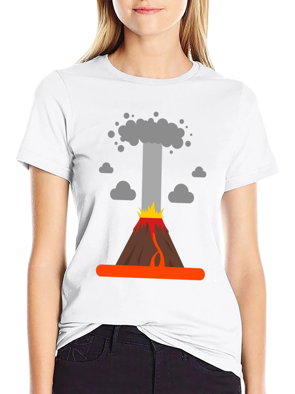Volcano Eruption Graphic T-Shirt - Bold Design