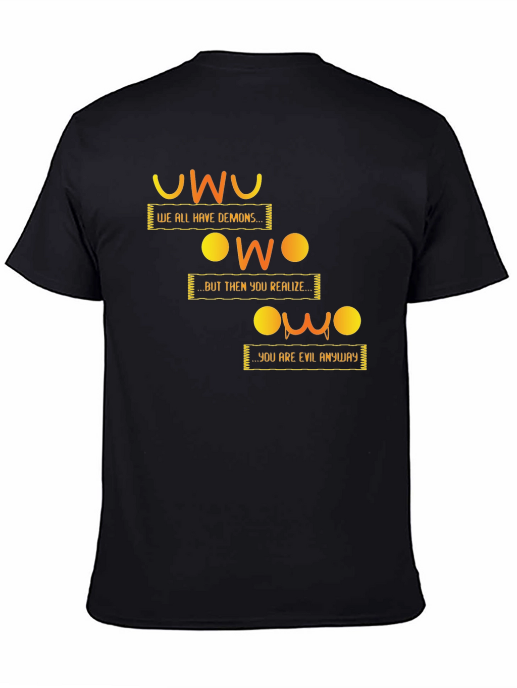 UwU Evil Demons Black T-Shirt