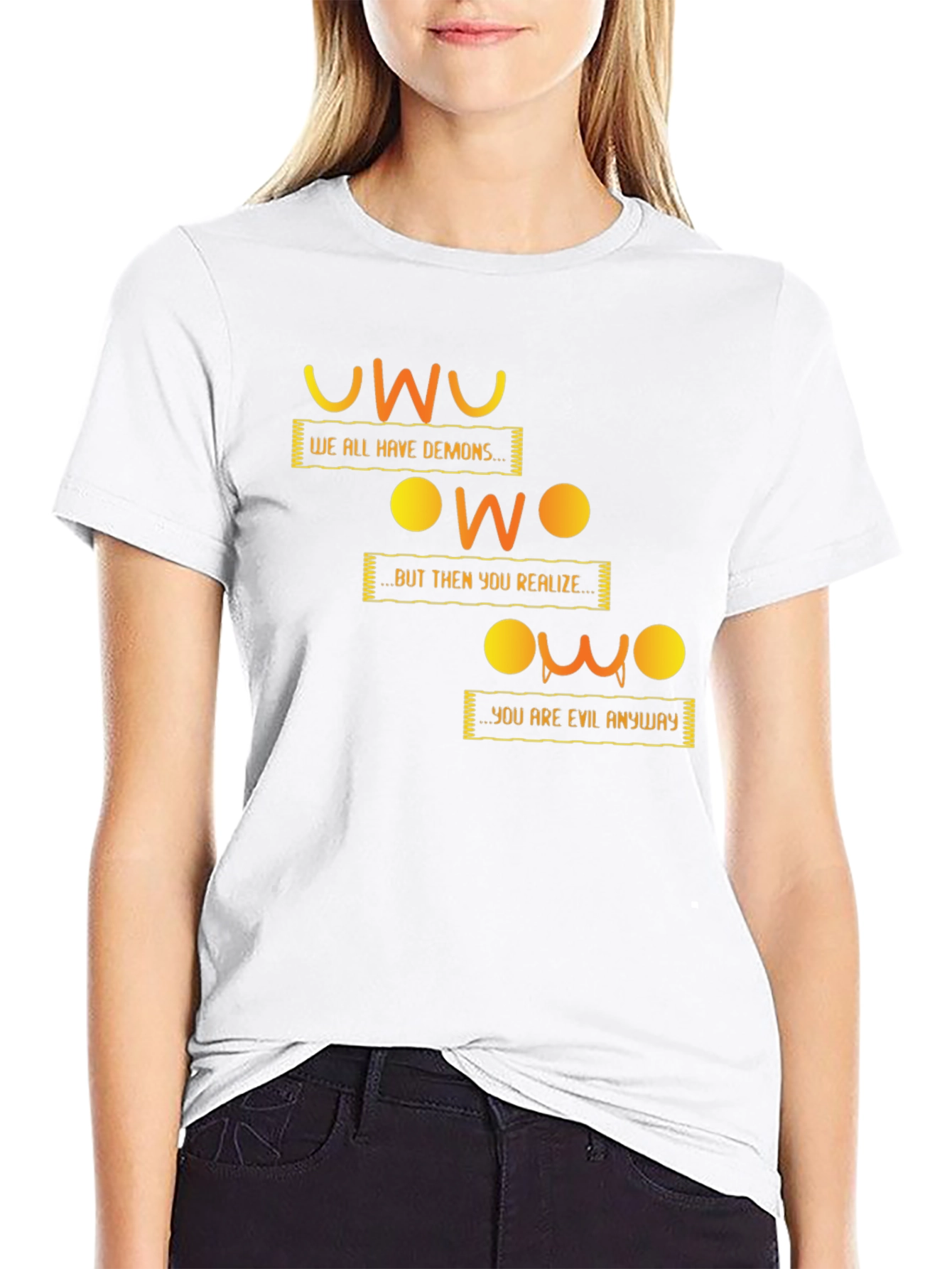 UwU Evil Demons Black T-Shirt