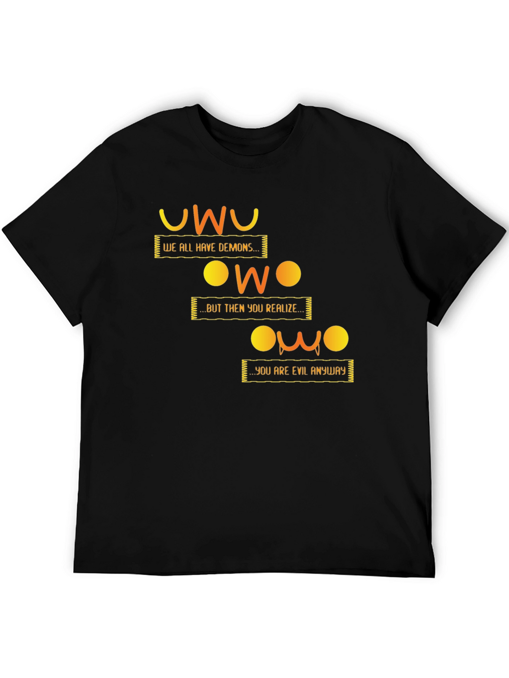 UwU Evil Demons Black T-Shirt