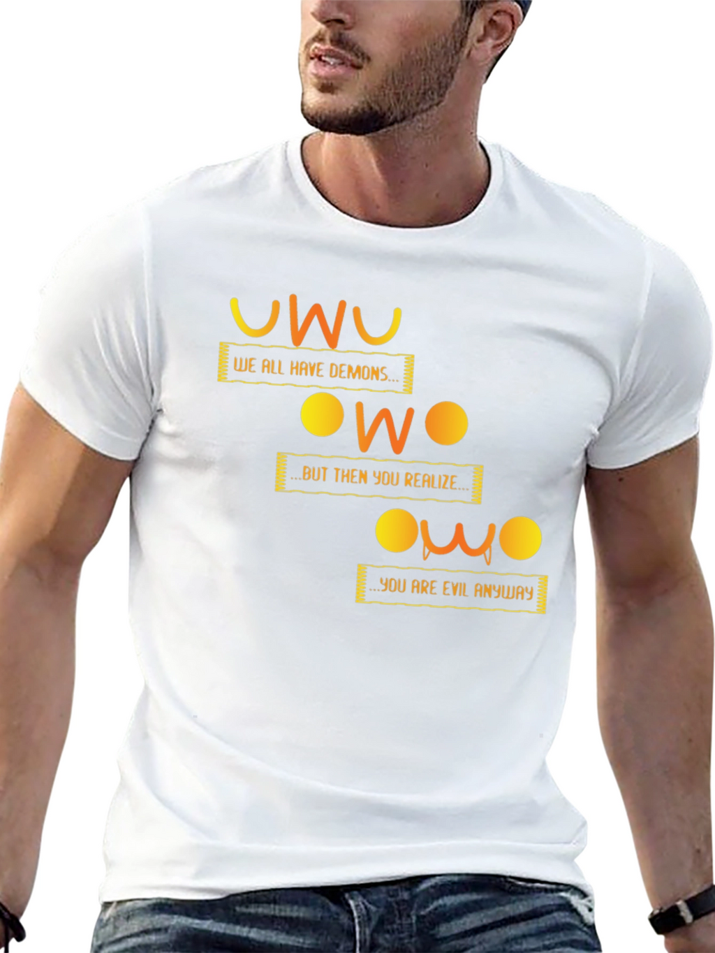 UwU Evil Demons Black T-Shirt