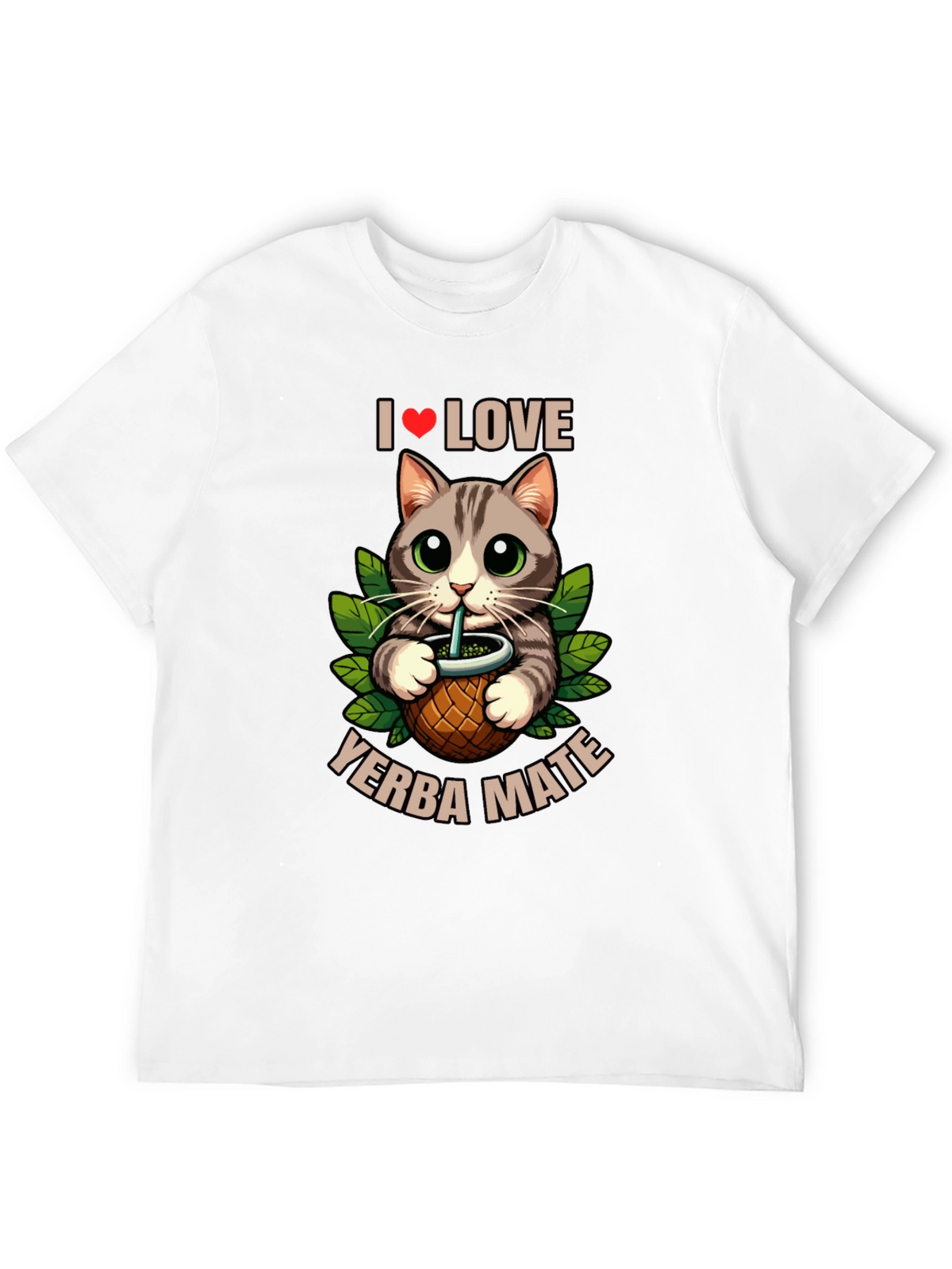 I Love Yerba Mate Cat T-Shirt