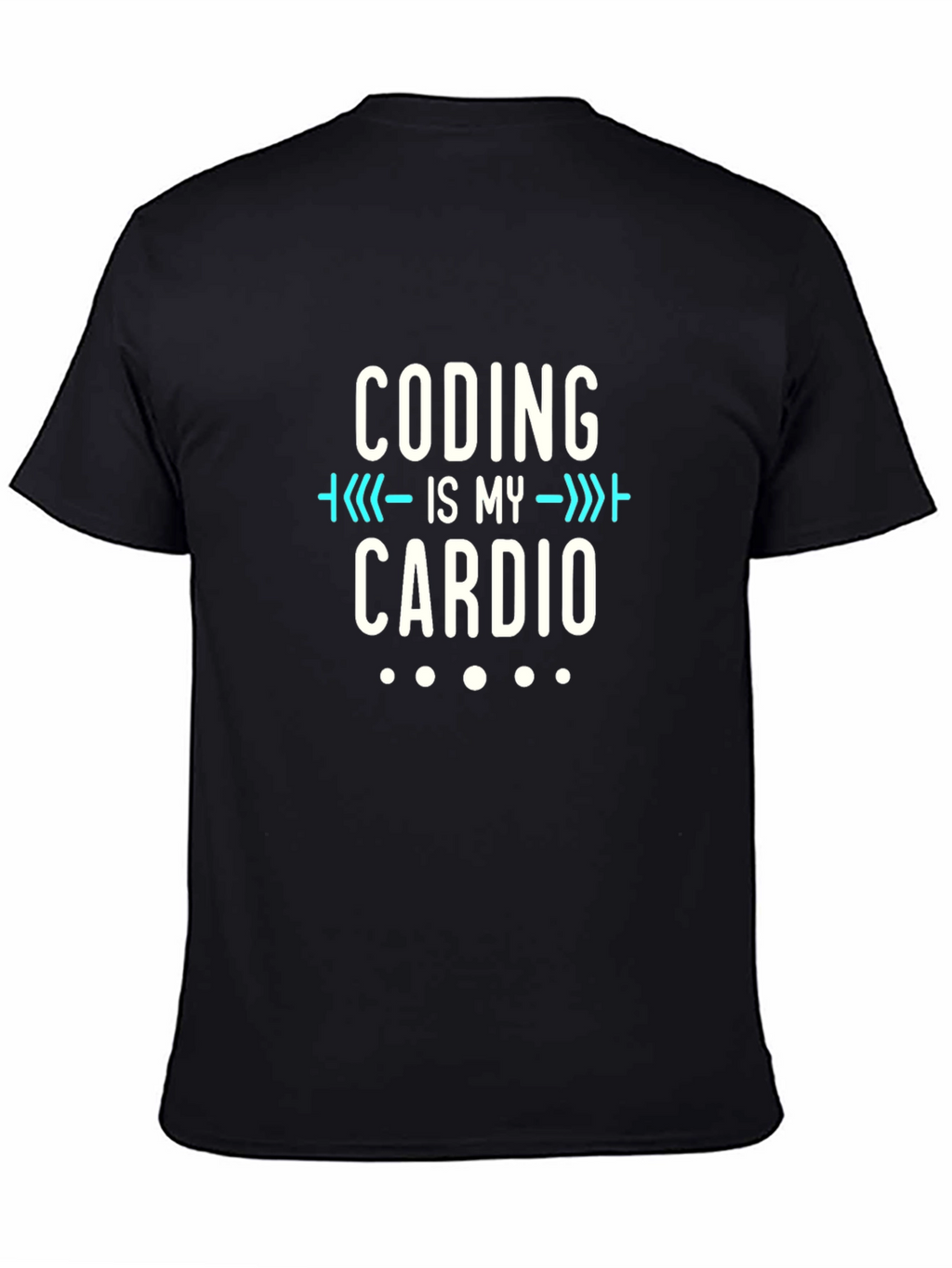 Coding is My Cardio Black T-Shirt