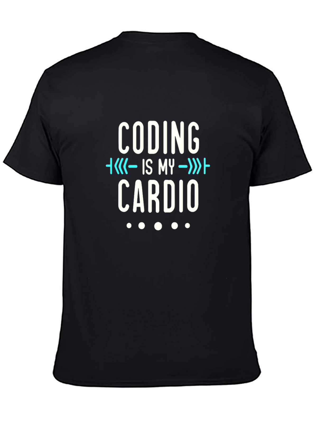 Coding is My Cardio Black T-Shirt