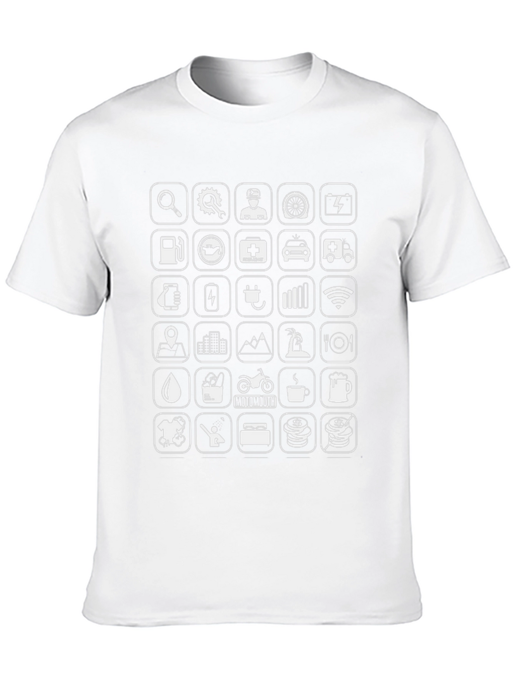Icon Grid Black T-Shirt - Explore Everywhere