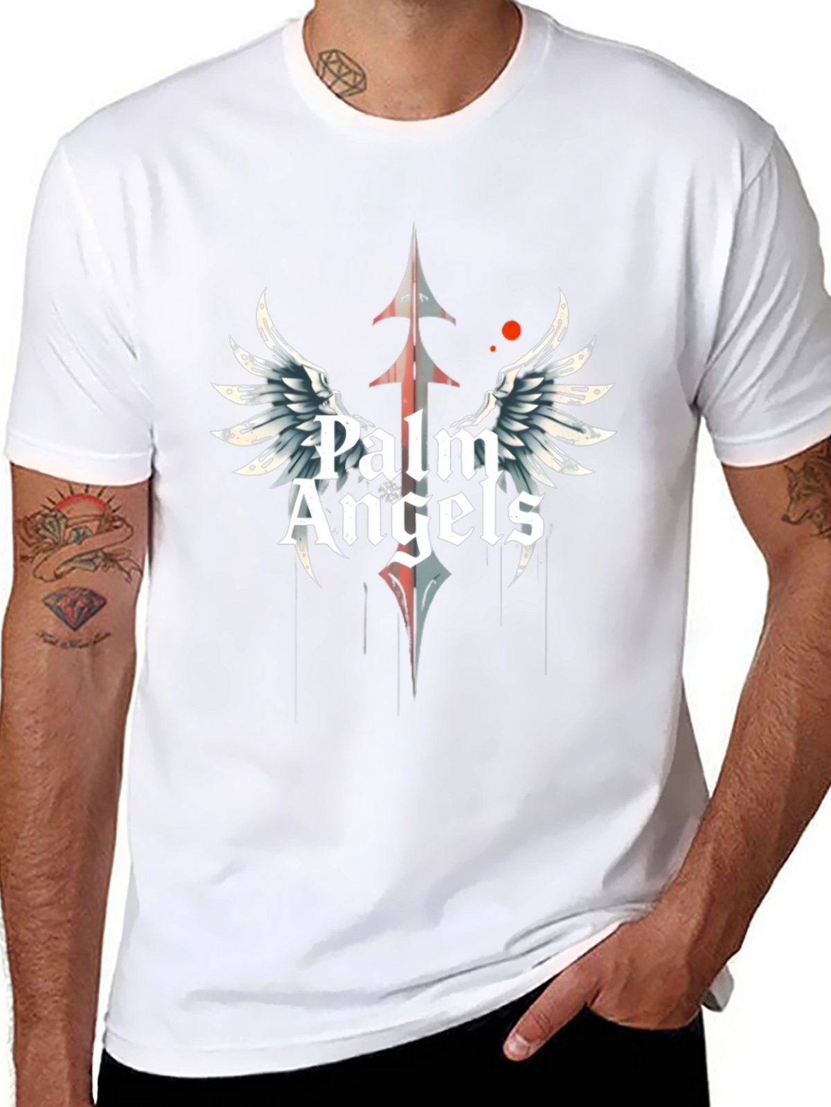 Palm Angels Black Graphic Tee