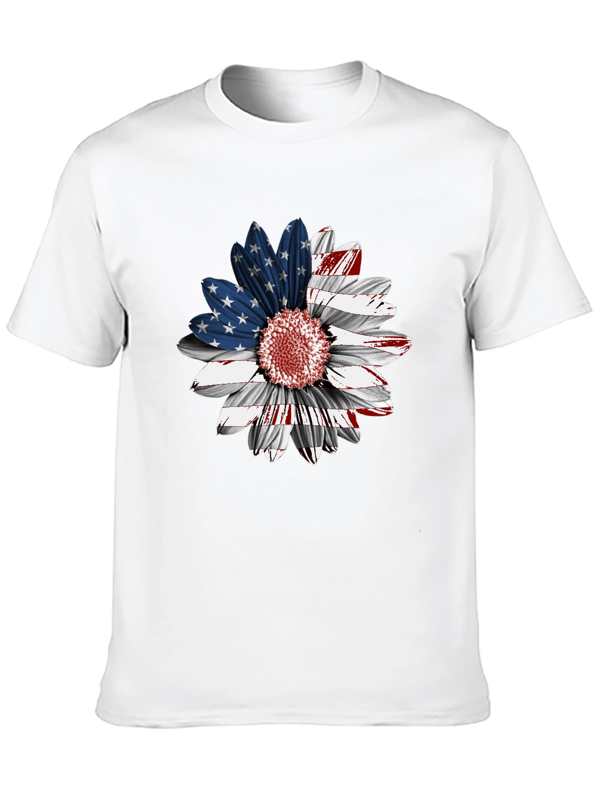 American Flag Sunflower Graphic Tee
