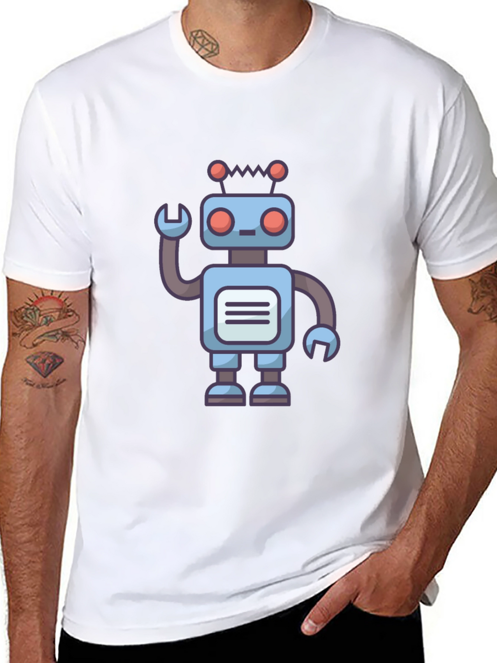 Robot Graphic T-Shirt - Unique Design