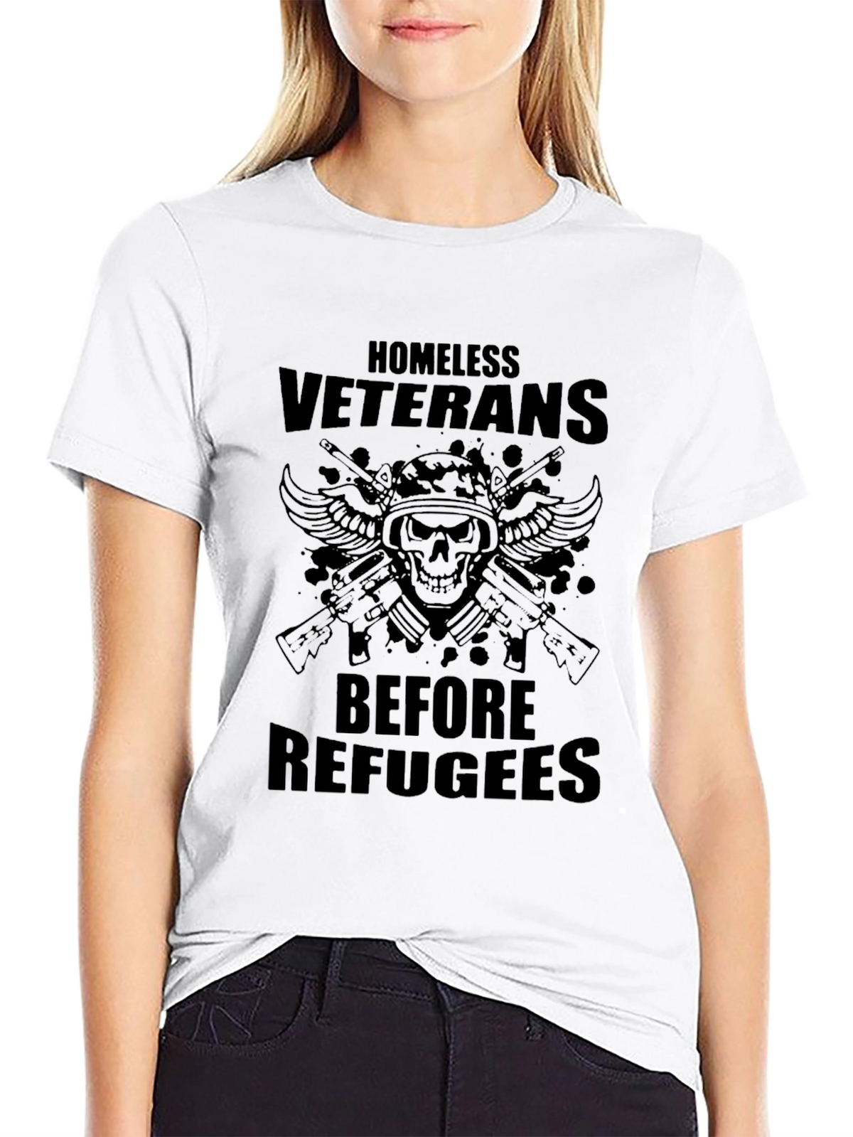 Homeless Veterans Graphic Tee - Patriotic T-Shirt