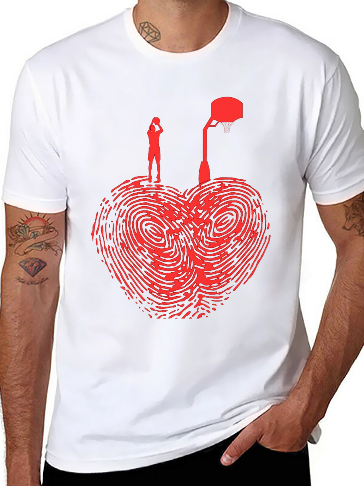 Heart Basketball Graphic Tee