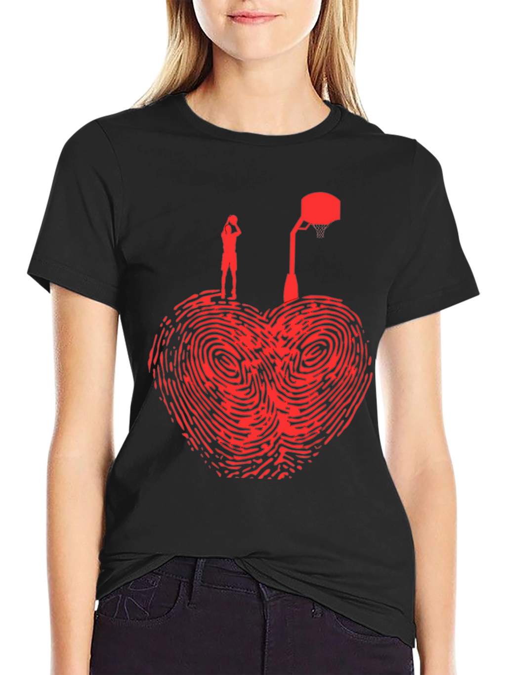 Heart Basketball Graphic Tee
