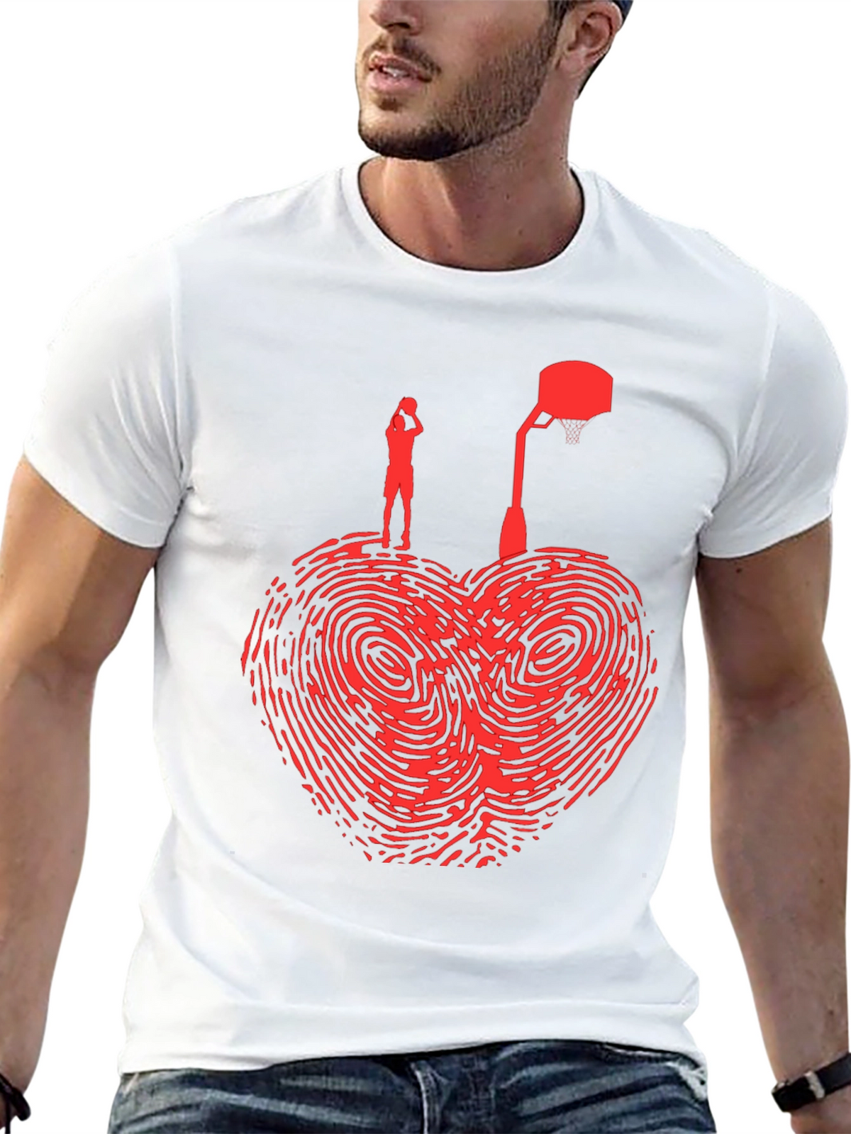 Heart Basketball Graphic Tee