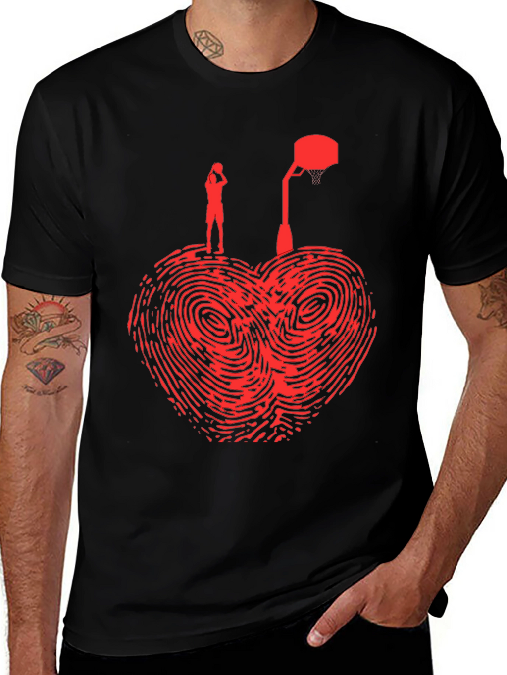 Heart Basketball Graphic Tee
