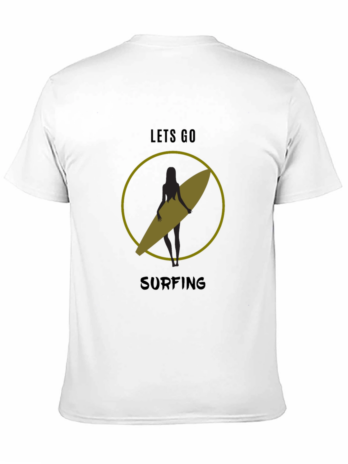 Lets Go Surfing T-Shirt - Black Graphic Tee