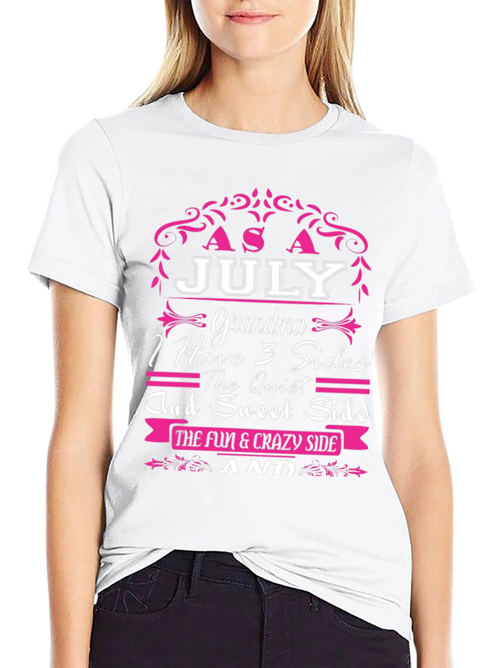July Grandma 3 Sides T-Shirt