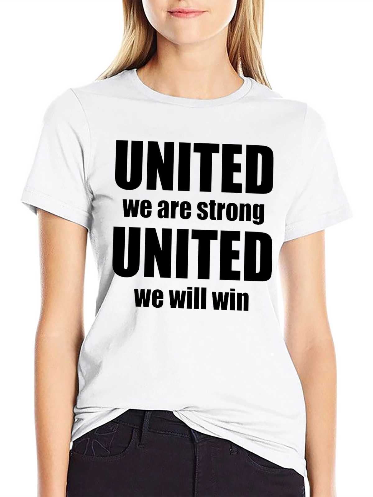 United We Stand Strong Mens Black T-Shirt