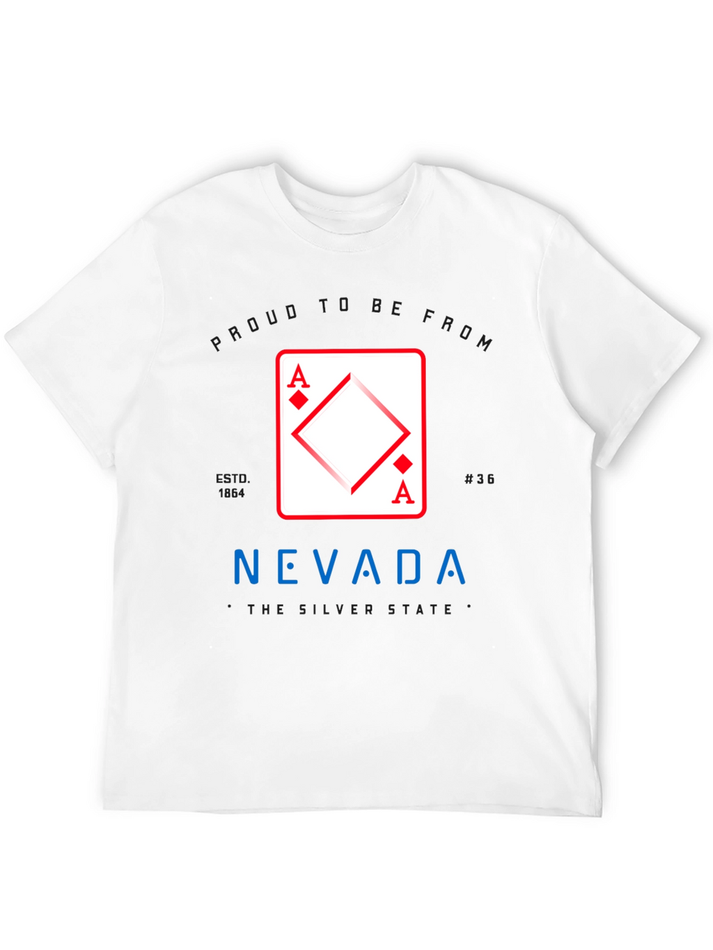 Nevada Ace of Diamonds Graphic T-Shirt