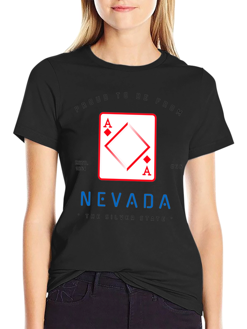 Nevada Ace of Diamonds Graphic T-Shirt