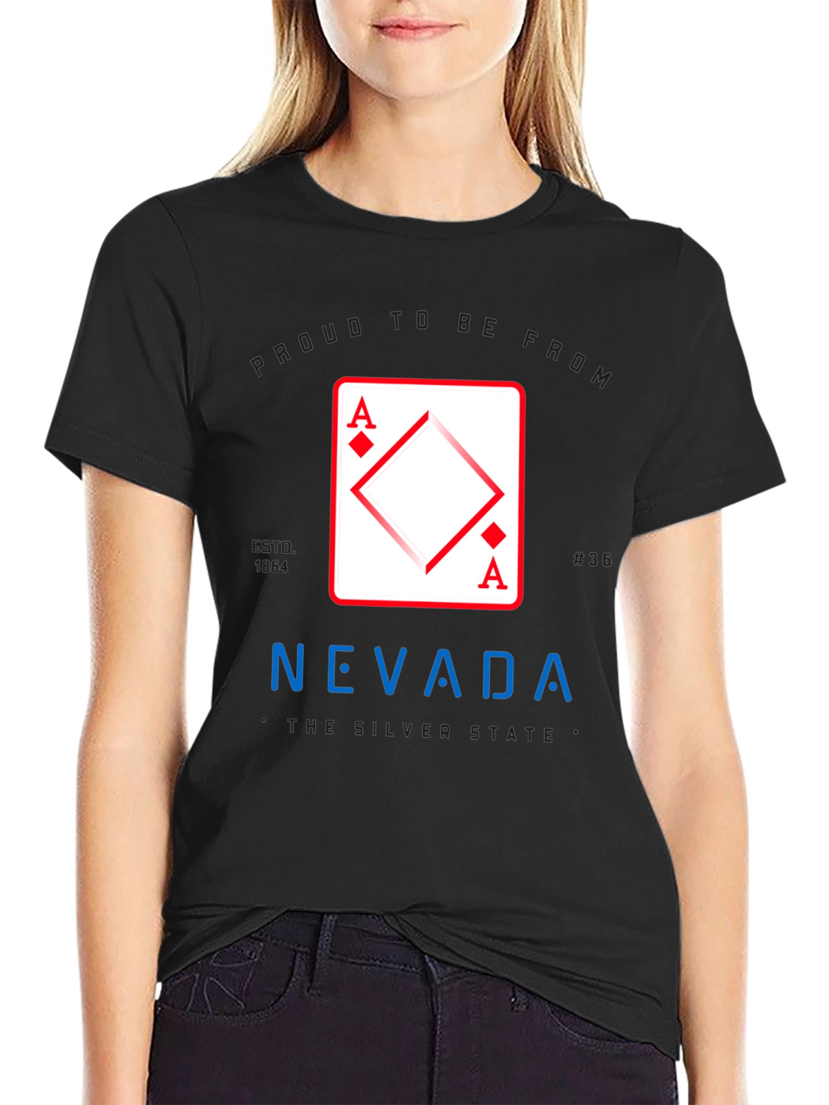 Nevada Ace of Diamonds Graphic T-Shirt