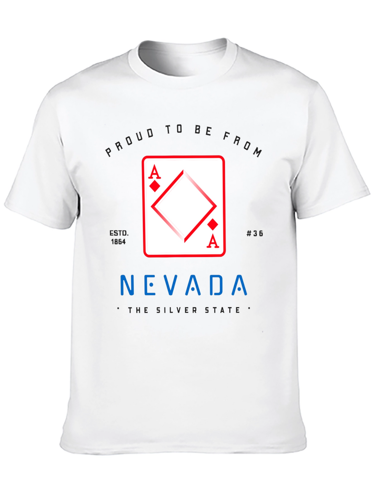 Nevada Ace of Diamonds Graphic T-Shirt