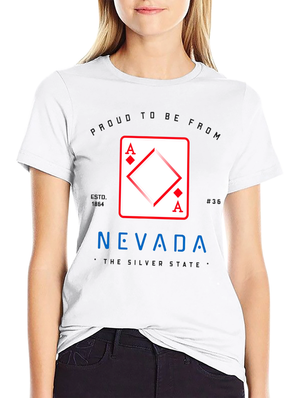 Nevada Ace of Diamonds Graphic T-Shirt