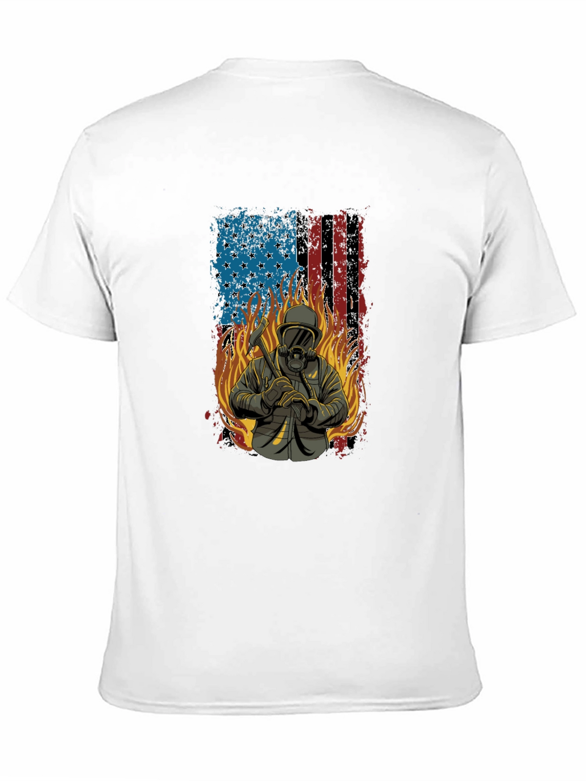 Firefighter American Flag T-Shirt