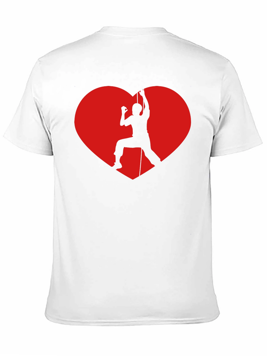 Rock Climbing Heart Graphic T-Shirt - Black