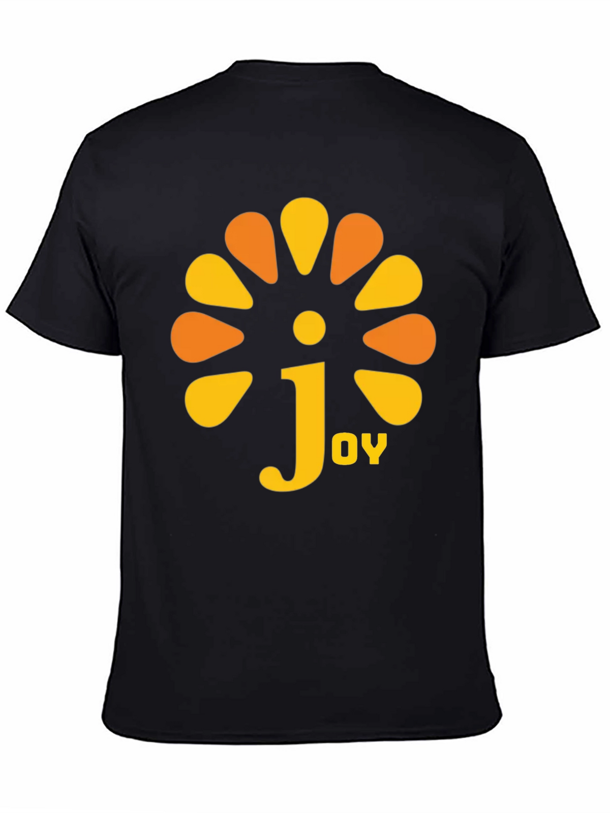 Retro Joy Graphic Tee - Black Cotton Blend Shirt