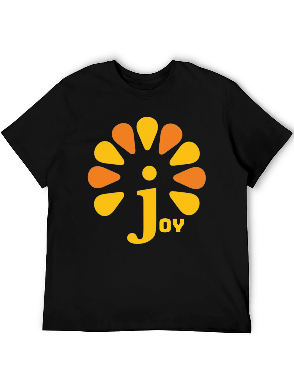 Retro Joy Graphic Tee - Black Cotton Blend Shirt