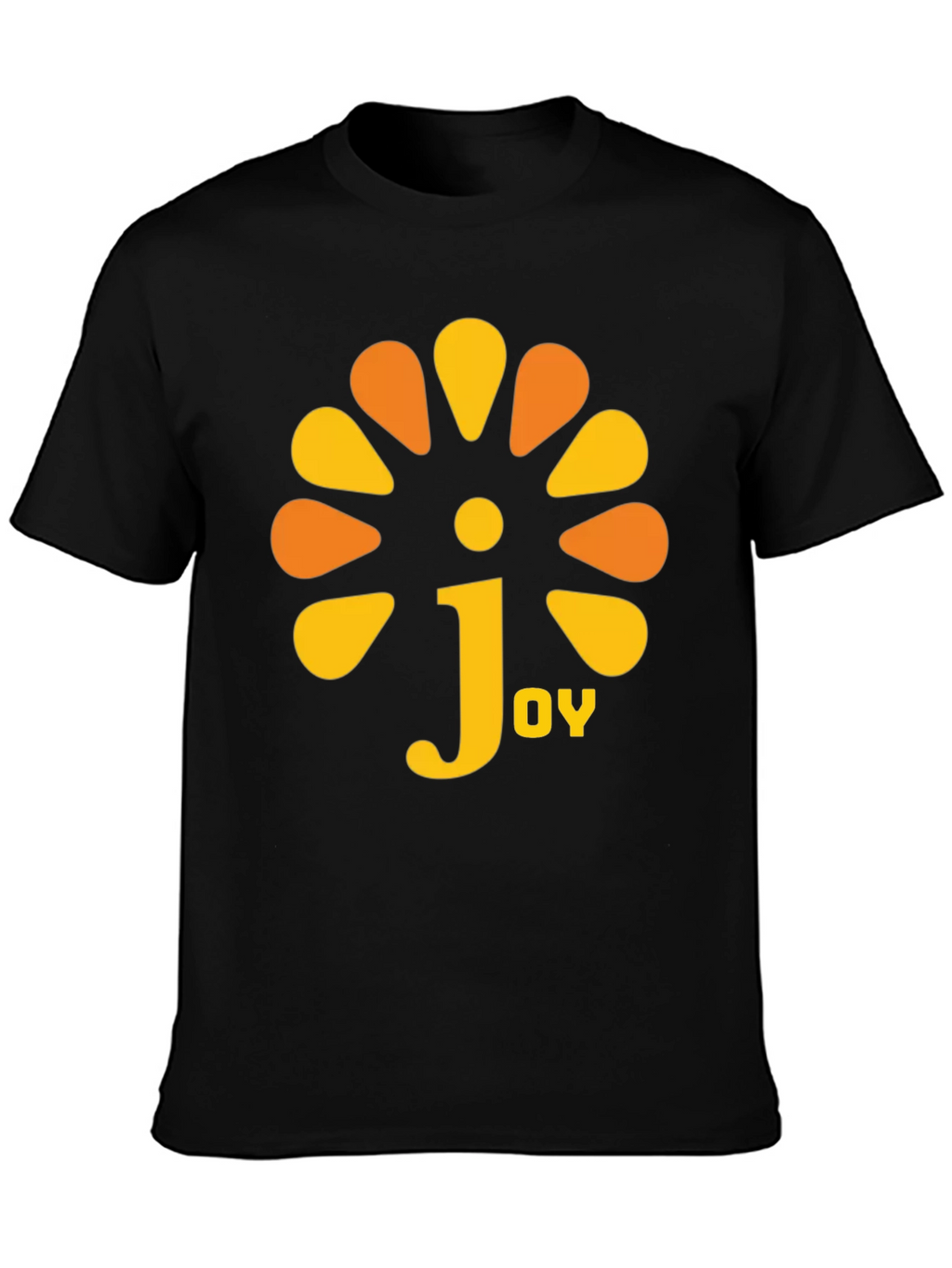 Retro Joy Graphic Tee - Black Cotton Blend Shirt