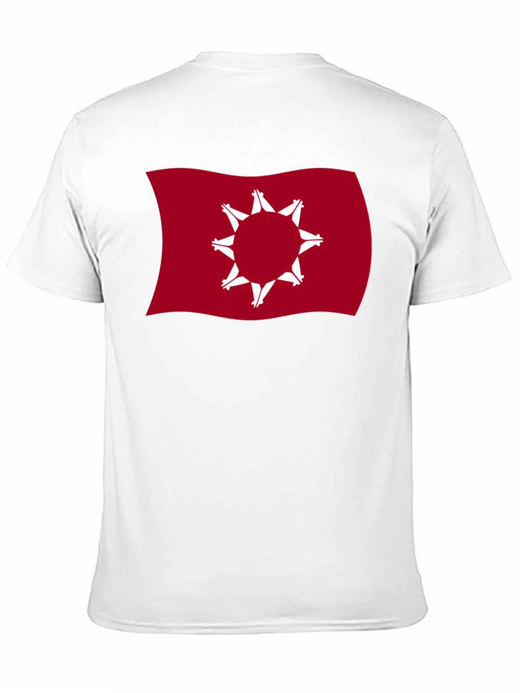 Wavy Native American Flag Graphic Tee - Black