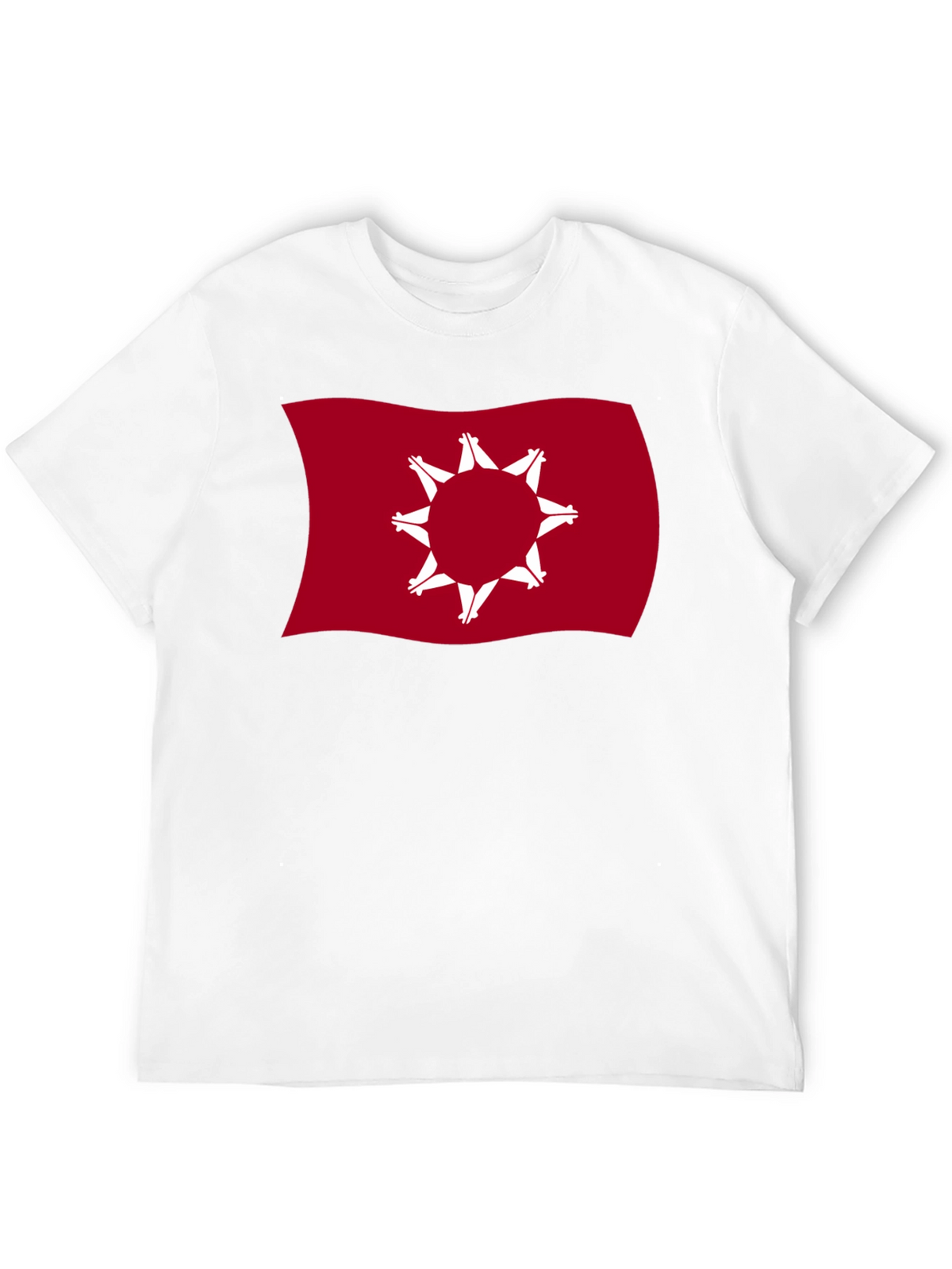 Wavy Native American Flag Graphic Tee - Black