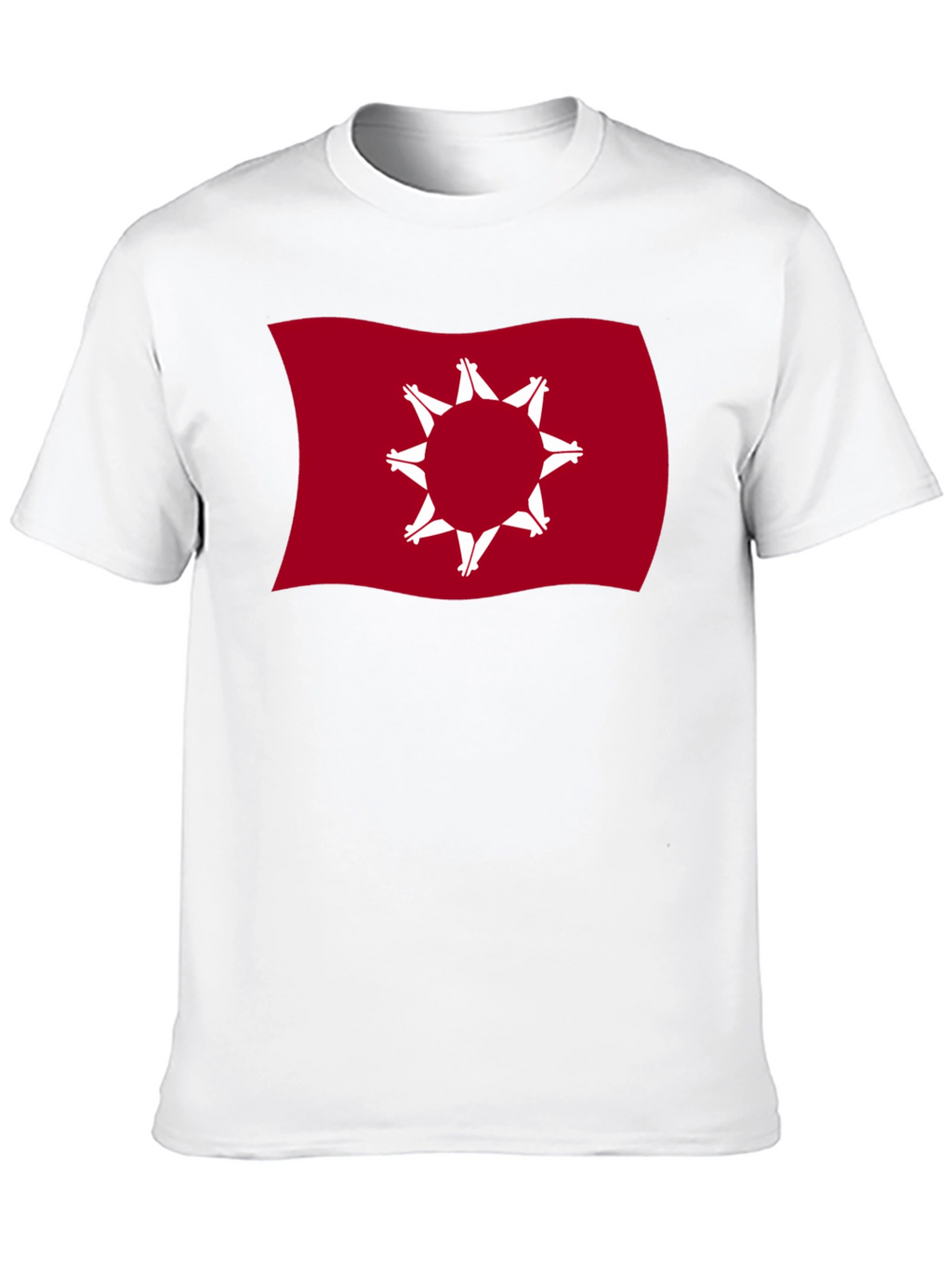 Wavy Native American Flag Graphic Tee - Black