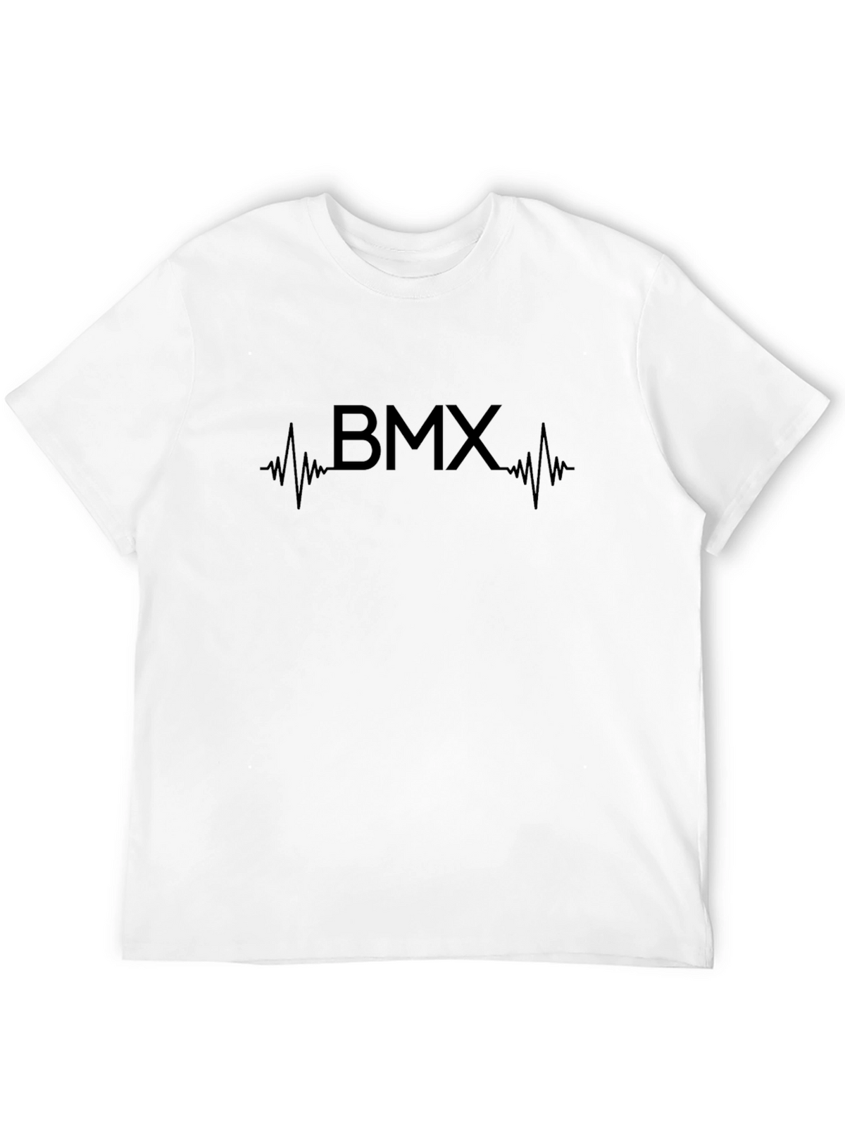 BMX Heartbeat Graphic Tee - Black Cotton T-Shirt