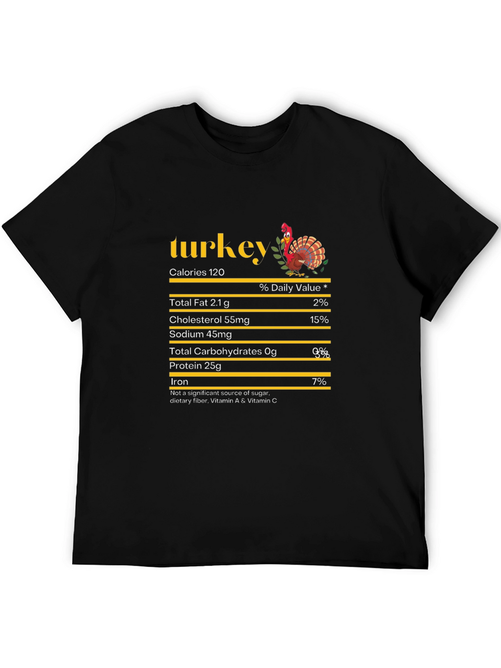 Turkey Nutrition Facts Graphic Tee