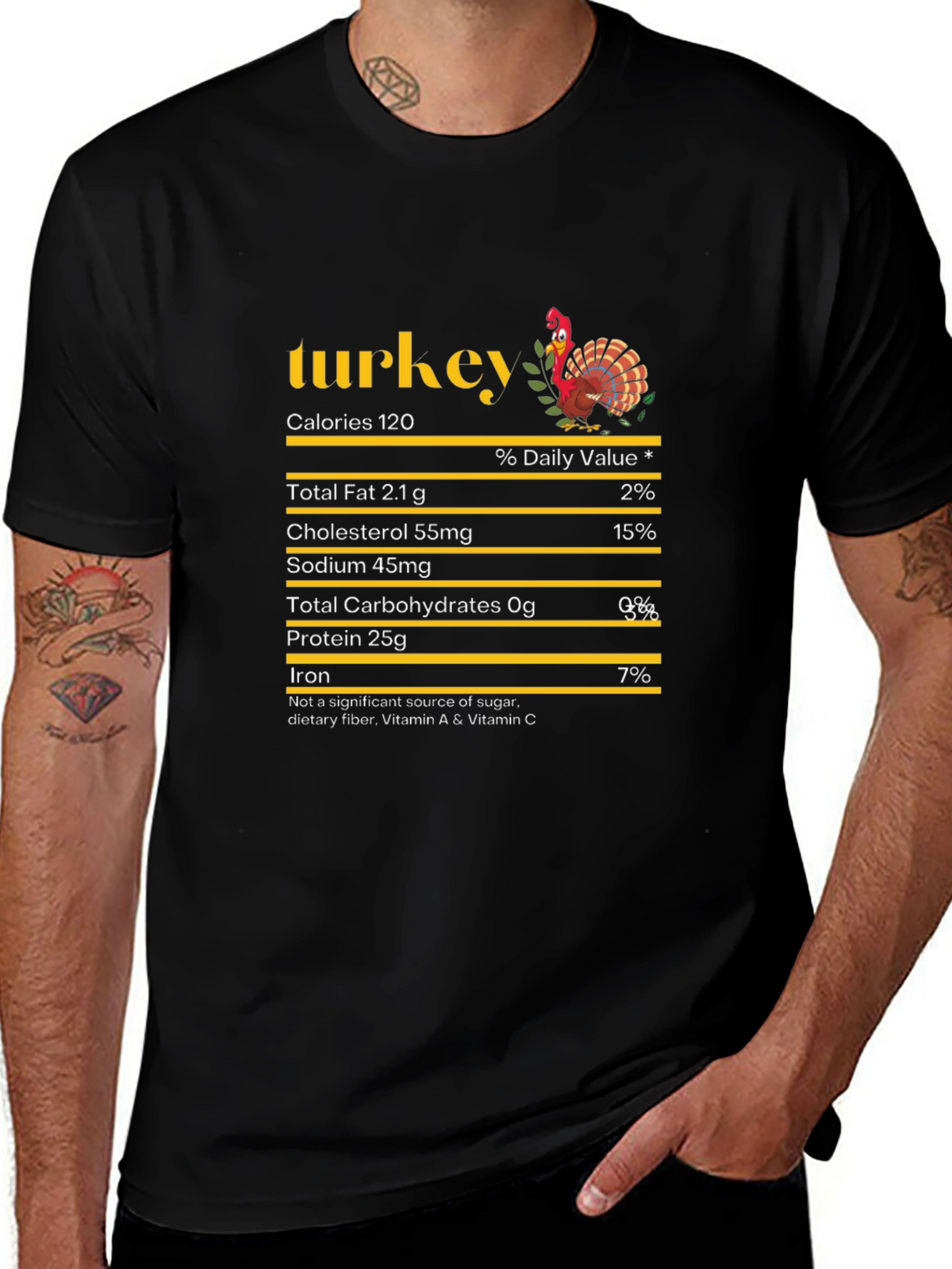 Turkey Nutrition Facts Graphic Tee