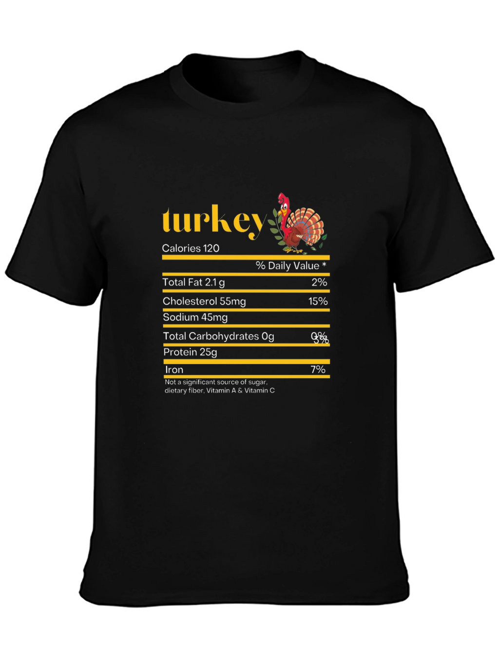 Turkey Nutrition Facts Graphic Tee