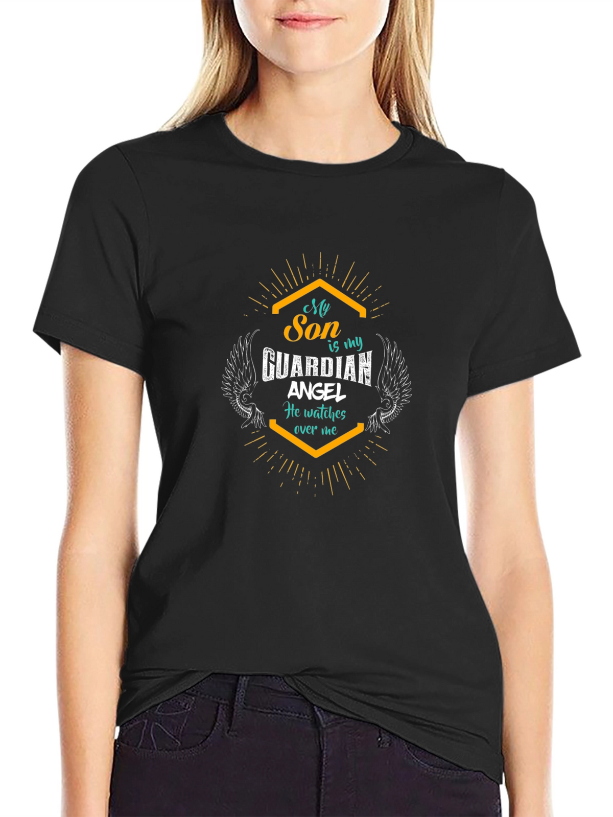My Son is My Guardian Angel Graphic Tee