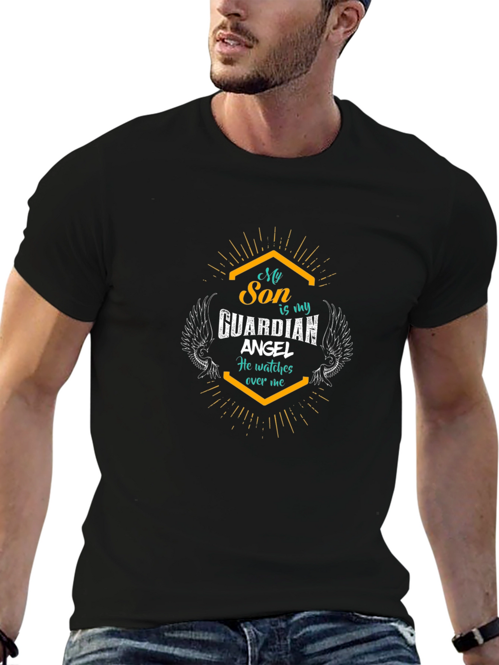 My Son is My Guardian Angel Graphic Tee