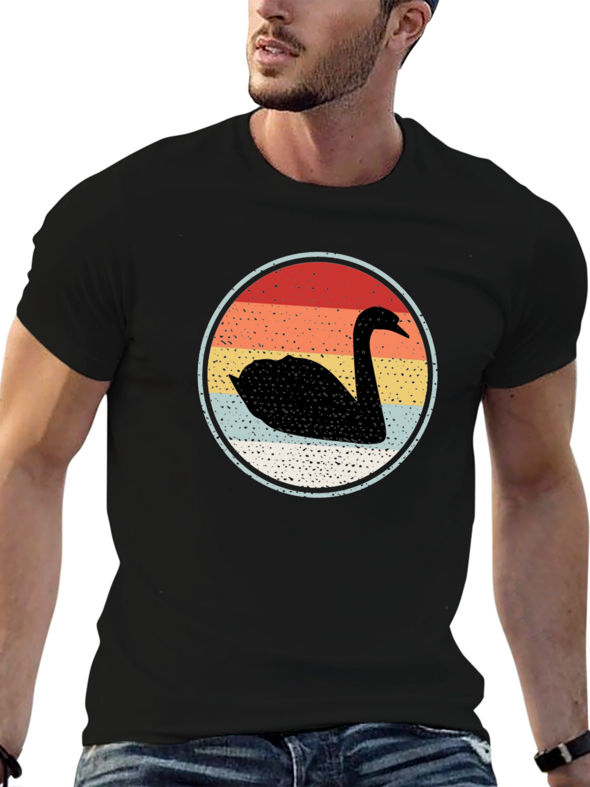 Retro Swan Graphic Tee